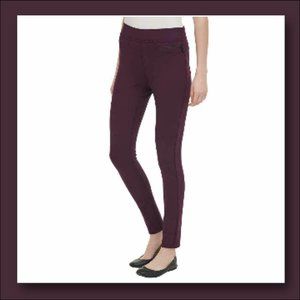 DKNY Maroon Jeans Pull On Ponte Pants